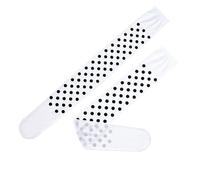 Qsvbeeqj Celebrate Love With Thigh High Calze Lunghe Cuori Puntini Modello Divertente Seta Sopra Il Ginocchio Calze San Valentino, Punti neri su bianco, Taglia unica