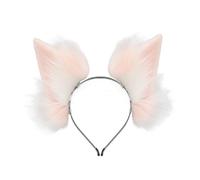 Qsvbeeqj Cerchietto con orecchie di lupo e coda sintetica, accessori per costume di Halloween, cosplay, feste in maschera