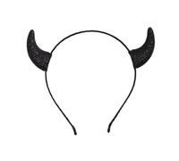 Qsvbeeqj - Cerchietto per capelli con corno da diavolo, polvere glitterata, per cosplay, feste di Halloween, festival, cappello per adulti