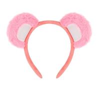 Qsvbeeqj Cerchietto per capelli con orecchie di orso in peluche per donne puntelli di Halloween fascia musica festival copricapo festa riunione Hairhoop per giochi di ruolo