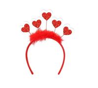 Qsvbeeqj Cerchietto per capelli scintillante con cuore e glitter, per adulti e adolescenti, accessorio per feste di San Valentino