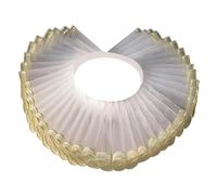 Qsvbeeqj Chiffon da donna con finiture dorate collo staccabile volant finto collare vittoriano teatro shakespeariano accessorio per costume shakespeariano, bianco, Taglia unica