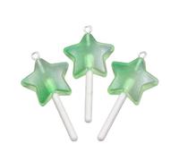 Qsvbeeqj Ciondolo multiuso creativo Star Heart Round Lollipop ideale per trendsetter e per chi cerca accessori unici da utilizzare quotidianamente, Green, come descritto, come descritto