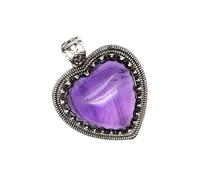 Qsvbeeqj Collana con ciondolo a forma di ciondolo a forma di labradorite e ametista, portatile, per dare a qualsiasi outfit alla moda, Mystical Edeles Juwely un enigma, Taglia unica, come descritto