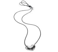 Qsvbeeqj Collana con ciondolo a spirale in lega robusta, gioielli fatti a mano, con corda in pelle regolabile per una vestibilità comoda, elegante collana d'amore, Misura unica, come descritto