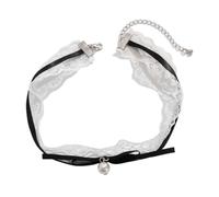 [Qsvbeeqj] Collana con fiocco in pizzo dal design elegante, accessorio portatile per feste e abbigliamento casual quotidiano
