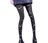 Qsvbeeqj Collant elastici per feste ad alta elasticità, design a tema Halloween, per balli in costume ed eventi festivi misteriosi collant fantasia, B, Taglia unica