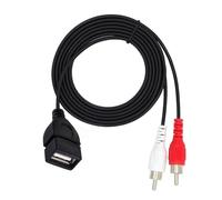 Qsvbeeqj Convertitori Adattatore Video Composito USB Femmina a 2RCA Maschio Cavo Prolunga Video per Telefono Tablet Home Theater Cavo USB Femmina