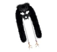 Qsvbeeqj Costume da lupo mannaro in finta pelliccia, per Halloween, vichinghi, volpi, lupo mannaro peloso, accessorio per cosplay, feste a tema Halloween