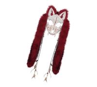 Qsvbeeqj Costume da lupo mannaro in finta pelliccia, per Halloween, vichinghi, volpi, lupo mannaro peloso, accessorio per cosplay, feste a tema Halloween