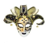 Qsvbeeqj Costume in maschera vintage veneziani giullari carnevale cosplay festa di Halloween per donne uomini mascherata