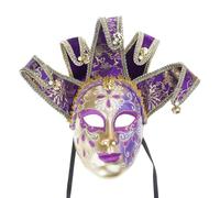 Qsvbeeqj Costume in maschera vintage veneziani giullari carnevale cosplay festa di Halloween per donne uomini mascherata