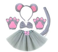 Qsvbeeqj Costume Set Orecchie Fascia Papillon Coda Tutu Gonna Guanti Per Bambini-Halloween Costume Cosplay Partito Puntelli Baby-kids Baby-girl Principessa Dress