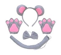 Qsvbeeqj Costume Set Orecchie Fascia Papillon Coda Tutu Gonna Guanti Per Bambini-Halloween Costume Cosplay Partito Puntelli Baby-kids Baby-girl Principessa Dress