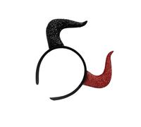 Qsvbeeqj Devil Horns, fascia per Halloween, cosplay, accessorio per costume per donne, uomini, bambini, feste, copricapo Halloween