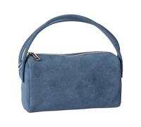 Qsvbeeqj Elegante borsa a tracolla con cuscino in pelle scamosciata, scomparti multiuso, tracolla regolabile alla moda per uso quotidiano borsa a tracolla in pelle scamosciata a forma di cuscino, Blu