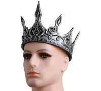 Qsvbeeqj Elegante cerchietto con corona da re con cintura regolabile per amanti della storia e stili unici per feste a tema Halloween