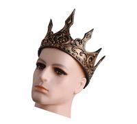 Qsvbeeqj Elegante cerchietto con corona da re con cintura regolabile per amanti della storia e stili unici per feste a tema Halloween