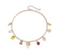 Qsvbeeqj Elegante Croce di conchiglia Collana Accessori Gioielli Per Le Donne Con Fascino D'oro E Bohemian Cozze Disegni Indossare Collana Quotidiana, Taglia unica, come descritto, come descritto