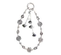 Qsvbeeqj Elegante Handmade Perline Portachiavi Pendente Catena Cinghia Della Catena Del Cellulare Della Corda Delle Donne Telefono Cordicella Gioielli Rosa Perline