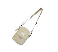 Qsvbeeqj Elegante Nylon Bowknot Borsa a Tracolla Per Donne E Ragazze Con Cinturino Di Omologazione Crossbody Borse Per Il Viaggio O Quotidiano Dolce Nodo Arco Piccola Borsa, cachi