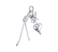 Qsvbeeqj Elegante portachiavi a farfalla per donne ragazze telefono fascino portachiavi imbottito accessorio per moda entusiasmo leggero ciondolo cuore, Modello 4