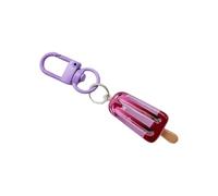 Qsvbeeqj Elegante portachiavi a forma di gelato con catena in resina liscia, dipinto dettagliato, artigianale, elegante articolo per il trasporto quotidiano per adulti, leggero ciondolo in resina per