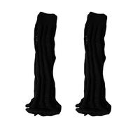 Qsvbeeqj Estetico Donne Svasato Larghi Scaldamuscoli Calzini Senza Piedi Punk Strappato Foro Lavorato A Maglia Slouchy Covers Manica Streetwear Musica Festival Warmers, Nero , Taglia unica