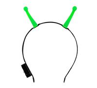 Qsvbeeqj Fascia per capelli con alieno incandescente per bambini, feste a tema Halloween, fascia scura con copricapo per Halloween luminoso notturno