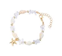 Qsvbeeqj Fashion Sea Charm Bracciale di Perline Bracciale In Lega Texture Perfetto Per Giovani Donne E Alla Moda Presentazione Colorata Grano Della Spiaggia, Taglia unica, come descritto