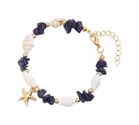 Qsvbeeqj Fashion Sea Charm Bracciale di Perline Bracciale In Lega Texture Perfetto Per Giovani Donne E Alla Moda Presentazione Colorata Grano Della Spiaggia, Taglia unica, come descritto