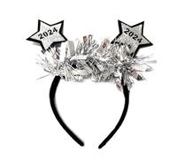 Qsvbeeqj Felice Anno Nuovo Cerchietto Fascia per capelli Festa di Natale Costume Copricapo Per Accessori Fotografici