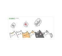 Qsvbeeqj Fumetto adesivo porta gattino design porte per casa ufficio cassaforte decorazione camera staccabile cartone animato gattino decorazione porta