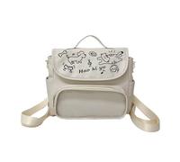 Qsvbeeqj Giapponese Ispirato Graffiti Stampa Zaino Spalla Crossbody Borse Per Gli Studenti E Anime Congresso Evento Borsa A Tracolla, bianco