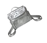 Qsvbeeqj Giapponese Ispirato Graffiti Stampa Zaino Spalla Crossbody Borse Per Gli Studenti E Anime Congresso Evento Borsa A Tracolla, argento