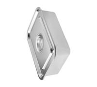 Qsvbeeqj Gradi professionali in acciaio antiruggine teglia con coperchio in vetro tecnologia di ritenzione del calore e senza base di deformazione in acciaio antiruggine Bakewares