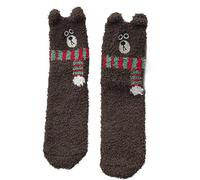 Qsvbeeqj Graziosi calzini da donna a tema cartoni animati, pantofole calde e morbide in peluche per la casa, idea regalo per la casa, Caff, Taglia unica