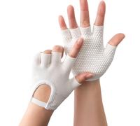 Qsvbeeqj Guanti da allenamento in silicone antiscivolo a cinque dita da uomo per allenamento con i pesi, guanti da palestra per attività all'aperto