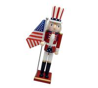 Qsvbeeqj Independence Day Dado In Legno Cracker Perfetto Per Mostre E Giorno Memoriale Ricorda Noce Cracker Puppet Cracker Noce Cracker Figurine