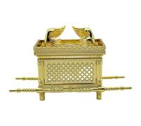 Qsvbeeqj Israeliano Cabinet Figurine Arca Dell'Alleanza Repliche Modello Ornamento Statua Metallo Decorazione Spirituale Desktop Decors Arca Dell'Alleanza