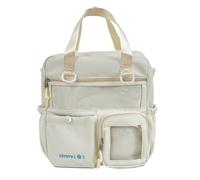 Qsvbeeqj Itabag Zaino Borsa Borsa a tracolla trasparente Borsa a tracolla trasparente Borsa per la scuola Daypack a 3 vie Zaino con grande capacità per donne e ragazze, bianco, Add pendant
