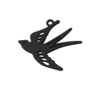 Qsvbeeqj Leggero Openwork Uccello Ciondolo di Fascino Liscio Finitura Elettrolitica Fornitura di Gioielli Per Creativo Artigian, Misura unica, come descritto, come descritto