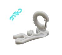 Qsvbeeqj Luminously ARA Tubo Clip di Ricambio Immersione Doppio Supporto Clip E Attrezzatura Snorkeling Accessori Doppia Clip BCD Con Fibbia A Moschettone
