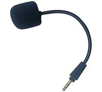 Qsvbeeqj Microfono di ricambio per cuffie da gioco con spina da 3,5 mm con cancellazione del rumore, manicotto in spugna nera