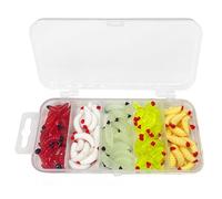 Qsvbeeqj Miggots di plastica morbida lombrichi esca morbida artificiale pane wobblers pesca esche artificiali jigging wobblers