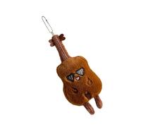 Qsvbeeqj Miniatura Violino Plushie Keychain Portatile Musica Temi Borse Accessori Sacchetti di Tessuto Pendente Per Studenti A Forma di Peluche Catena, a