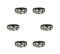 Qsvbeeqj Moda Bandiera della Palestina Per Uomini Donne Multi-strato Intrecciato Bracciali In Pelle Intrecciata Gioielli Bandiera Paese Braccialetto