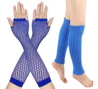 Qsvbeeqj Moda Scaldamusco+guanti Set Alta Elastico Halloween Donna Galateo Mezza Finger Guanti Vedere Attraverso Guanti Vitello Calze Per Le Donne Vitello Calze Donne Sopra Il Per Gli Uomini, D