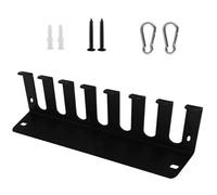 Qsvbeeqj Multipurpose Rack per bilanciere, montaggio a parete, palestra, 7 fori, in metallo, per bande di sollevamento e corda per saltare