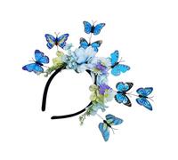 [Qsvbeeqj] Panca per capelli a farfalla floreale con filo flessibile, ideale per feste in giardino o eventi in vetro per la vita